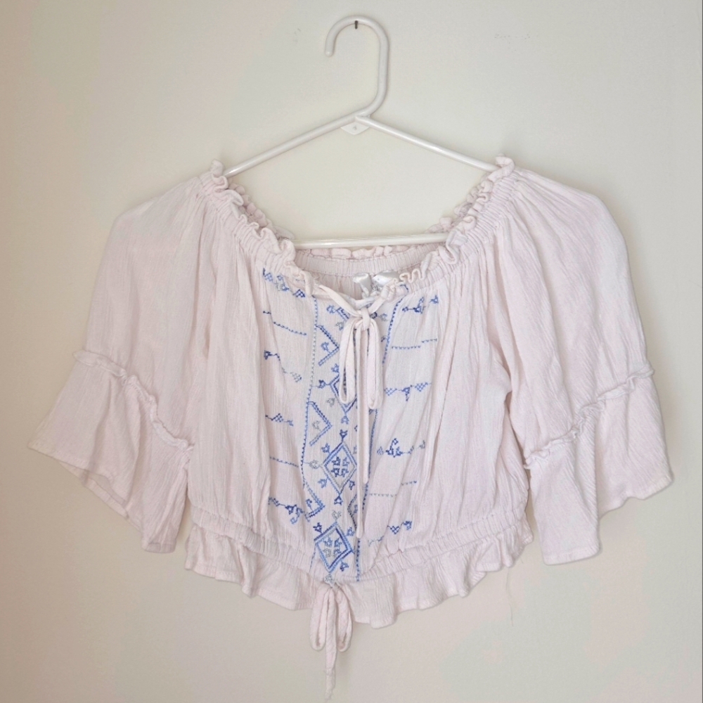 White Off the Shoulder Top